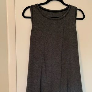 Grey long Loose soft workout tank top